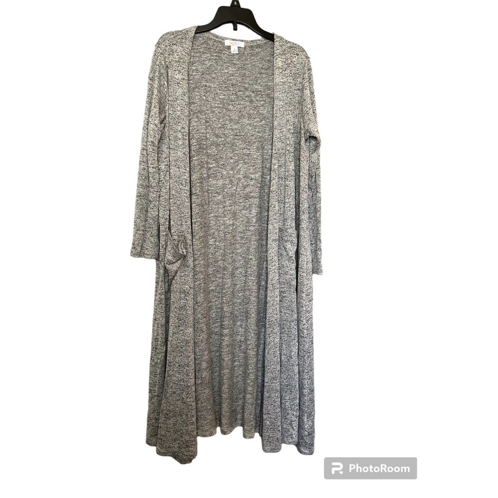 Lularoe Sarah long cardigan heathered gray size S‎
